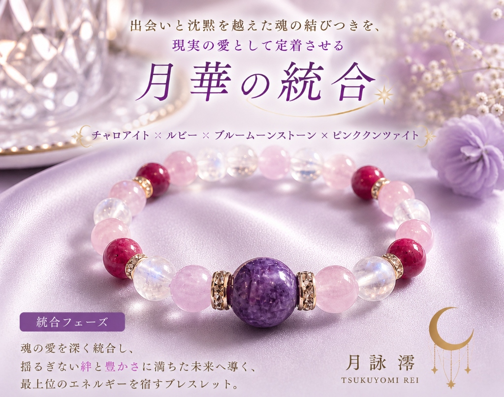 月華の統合 統合フェーズのパワーストーンブレスレット