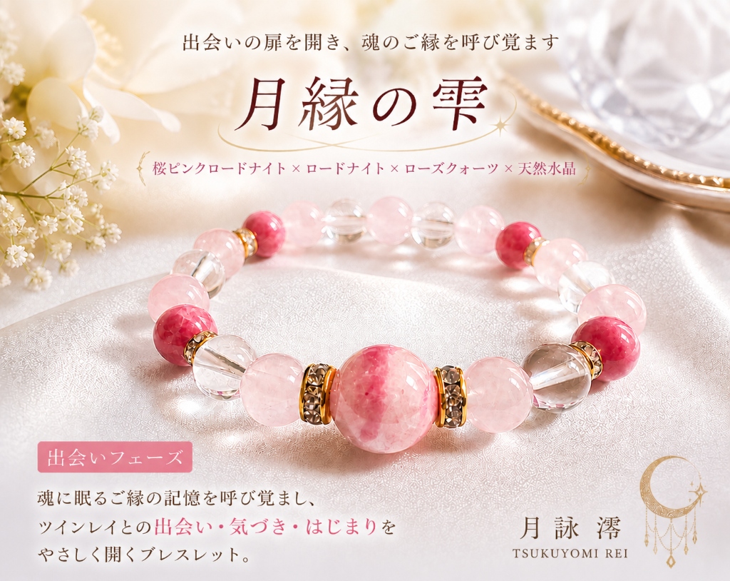 月縁の雫 ツインレイ出会いフェーズのパワーストーンブレスレット